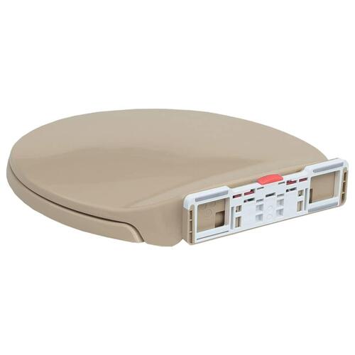 Soft close toiletsæde quick release oval beige