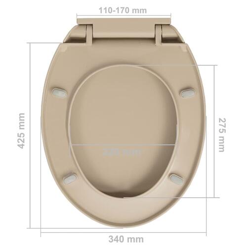 Soft close toiletsæde quick release oval beige