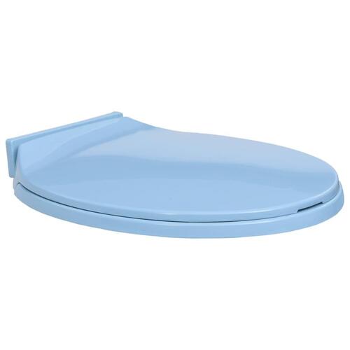 Soft close toiletsæde oval blå