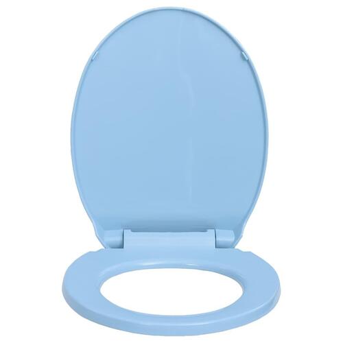 Soft close toiletsæde oval blå