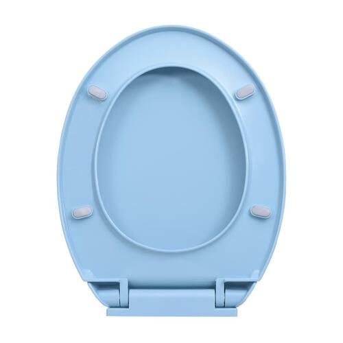 Soft close toiletsæde oval blå