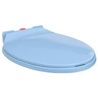 Soft close toiletsæde quick release oval blå