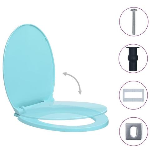 Toiletsæde med soft-close quick release-funktion oval grøn