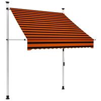 Manuel foldemarkise 150 cm orange og brun