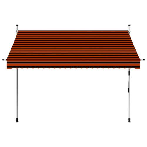 Manuel foldemarkise 250 cm orange og brun