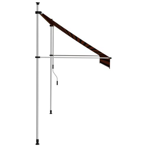 Manuel foldemarkise 250 cm orange og brun