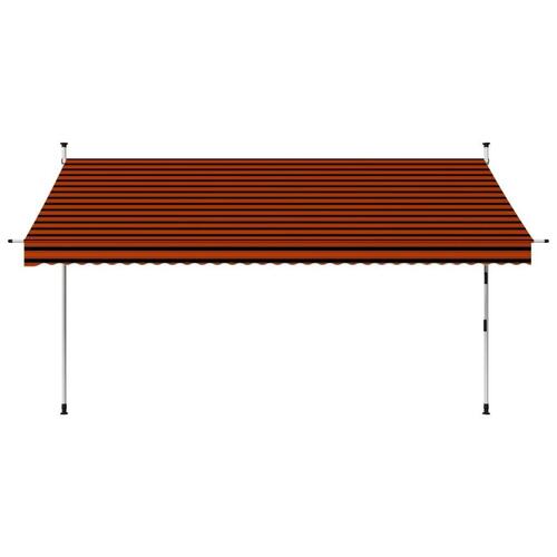 Manuel foldemarkise 350 cm orange og brun
