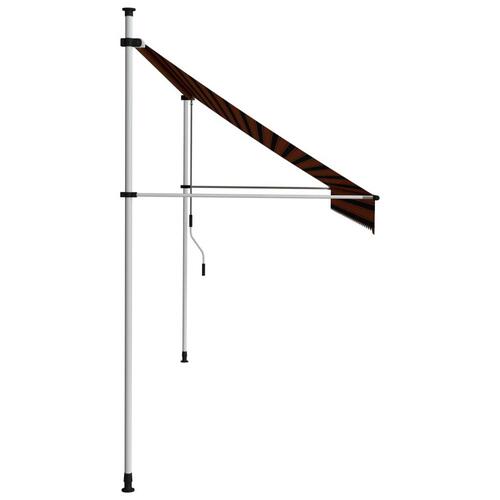 Manuel foldemarkise 350 cm orange og brun