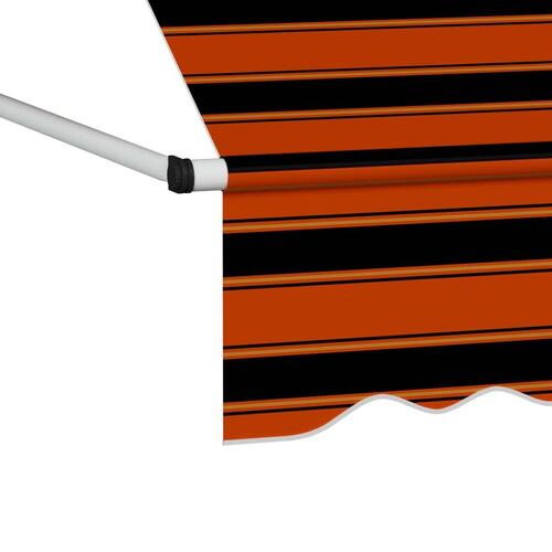 Manuel foldemarkise 350 cm orange og brun
