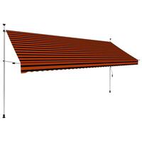 Manuel foldemarkise 400 cm orange og brun