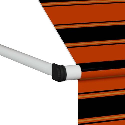 Manuel foldemarkise 400 cm orange og brun