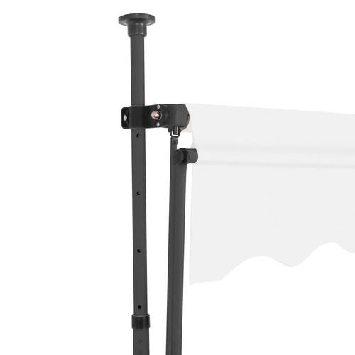 Markise m. LED-lys manuel betjening 200 cm cremefarvet