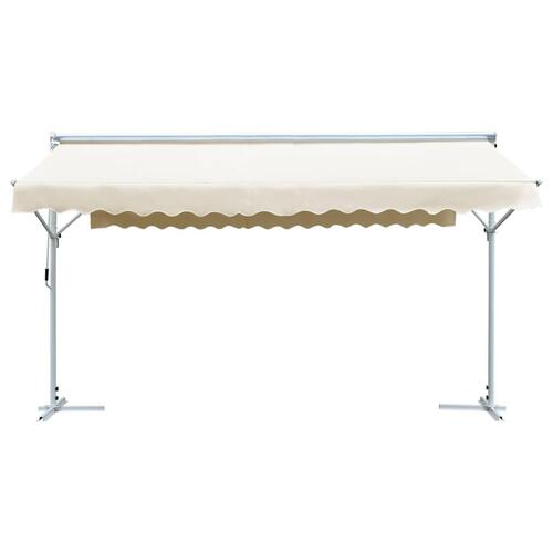 Fritstående markise 500x300 cm cremefarvet
