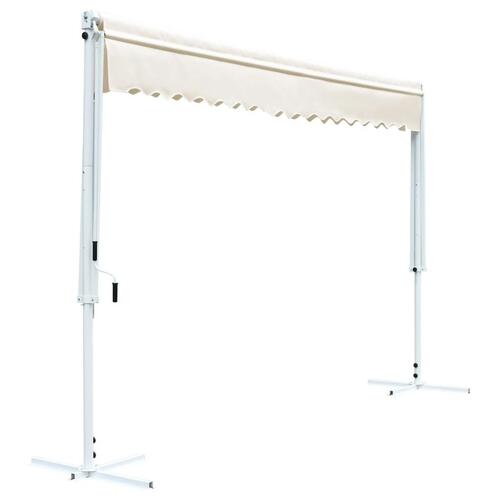 Fritstående markise 500x300 cm cremefarvet