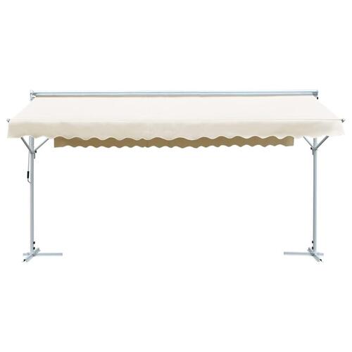Fritstående markise 600x300 cm cremefarvet