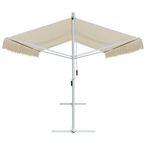 Fritstående markise 600x300 cm cremefarvet