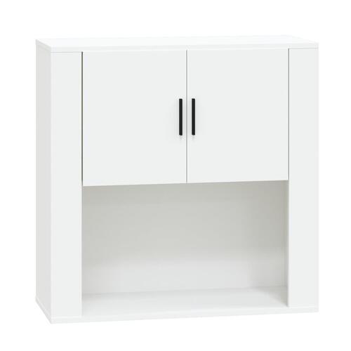 Vægskab 80x33x80 cm konstrueret træ hvid