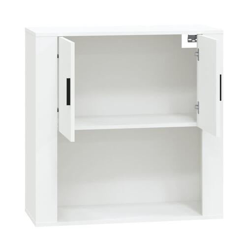 Vægskab 80x33x80 cm konstrueret træ hvid