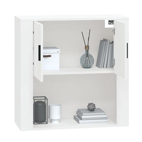 Vægskab 80x33x80 cm konstrueret træ hvid