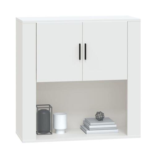 Vægskab 80x33x80 cm konstrueret træ hvid