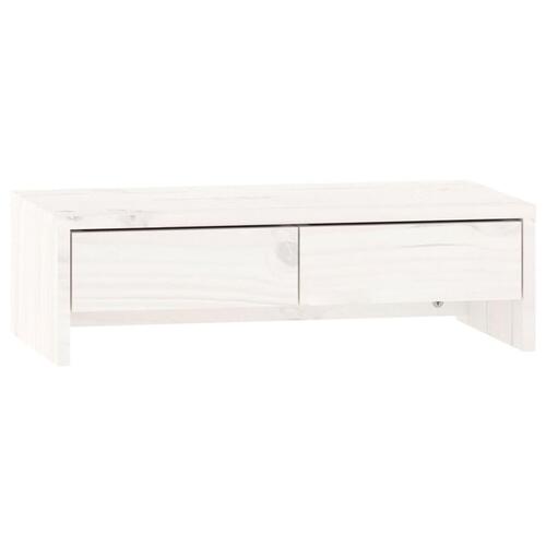 Skærmholder 50x27x15 cm massivt fyrretræ hvid