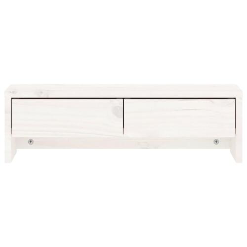 Skærmholder 50x27x15 cm massivt fyrretræ hvid