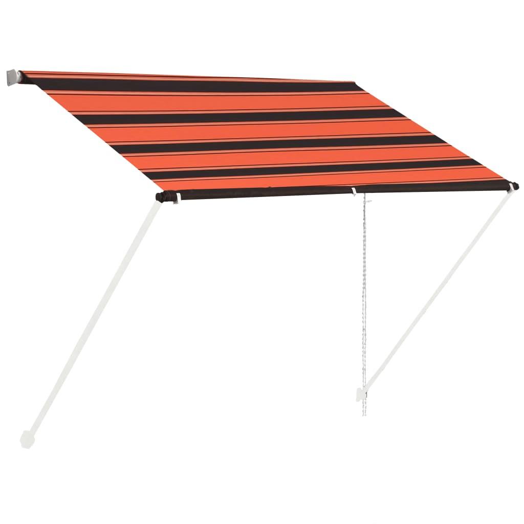 Foldemarkise 100x150 cm orange og brun