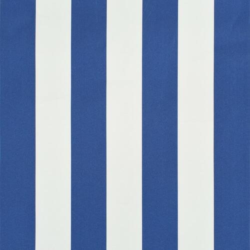 Foldemarkise med LED 200x150 cm blå og hvid