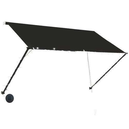 Foldemarkise med LED 250x150 cm antracitgrå