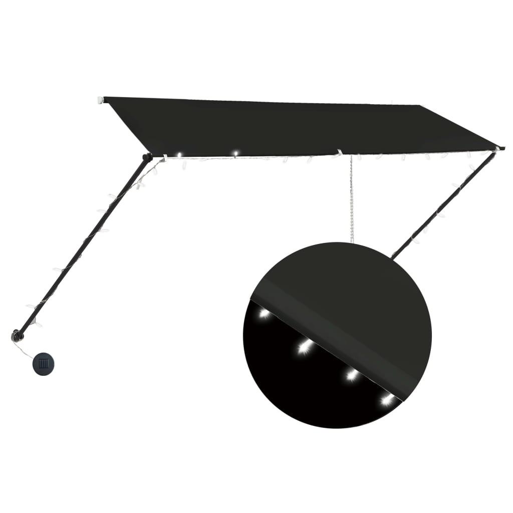 Foldemarkise med LED 300x150 cm antracitgrå
