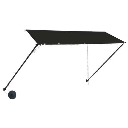 Foldemarkise med LED 300x150 cm antracitgrå