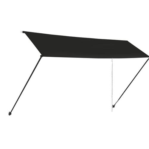 Foldemarkise med LED 400x150 cm antracitgrå