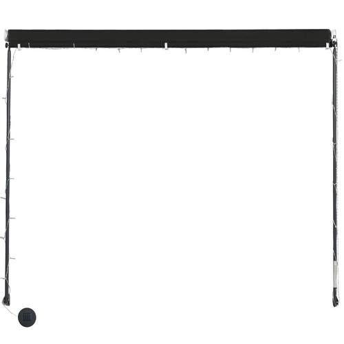 Foldemarkise med LED 400x150 cm antracitgrå