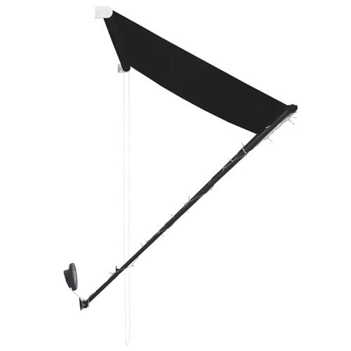 Foldemarkise med LED 400x150 cm antracitgrå