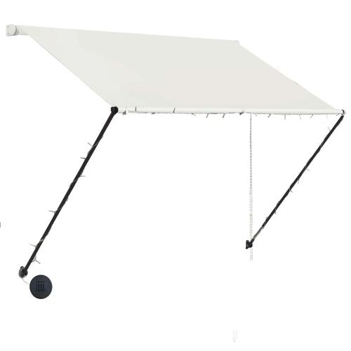 Foldemarkise med LED 200x150 cm cremefarvet