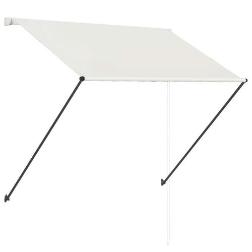 Foldemarkise med LED 200x150 cm cremefarvet