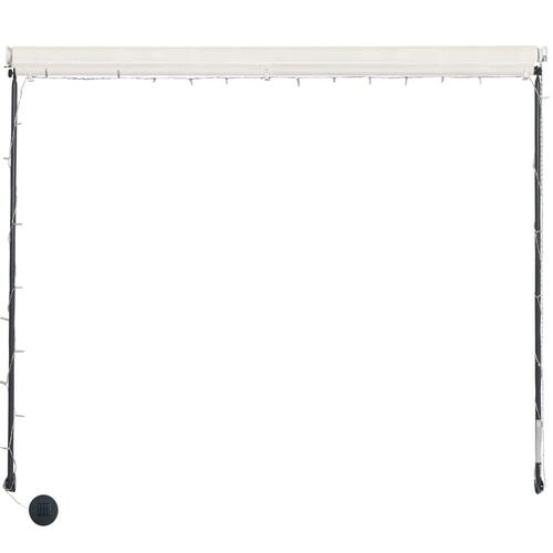 Foldemarkise med LED 200x150 cm cremefarvet