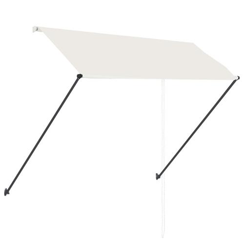 Foldemarkise med LED 250x150 cm cremefarvet