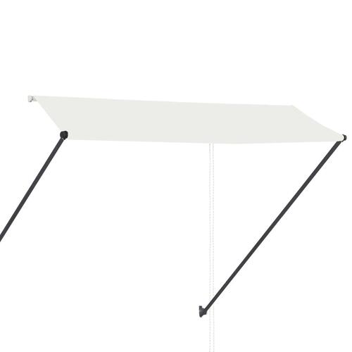 Foldemarkise med LED 300x150 cm cremefarvet