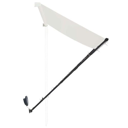 Foldemarkise med LED 300x150 cm cremefarvet