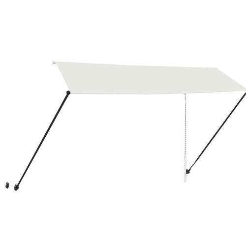 Foldemarkise med LED 350x150 cm cremefarvet