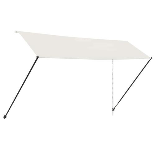 Foldemarkise med LED 400x150 cm cremefarvet