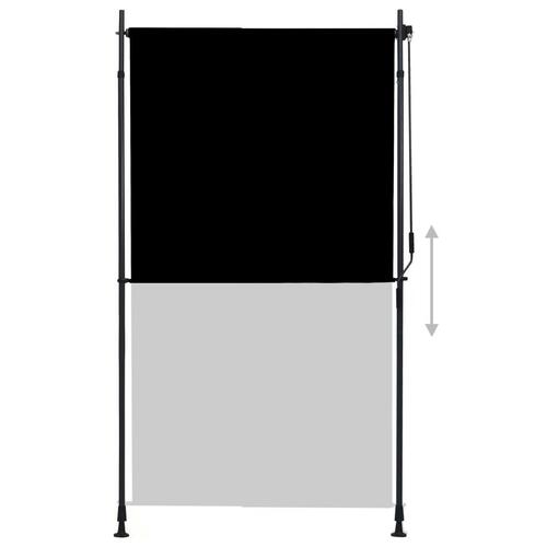 Udendørs rullegardin 120x270 cm antracitgrå