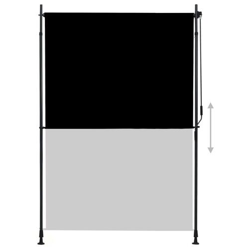 Udendørs rullegardin 150x270 cm antracitgrå
