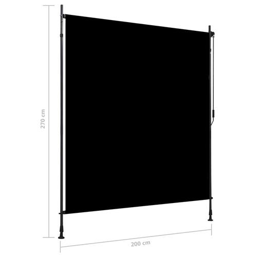 Udendørs rullegardin 200x270 cm antracitgrå