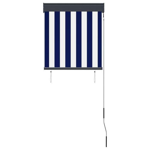 Udendørs rullegardin 60x250 cm blå og hvid