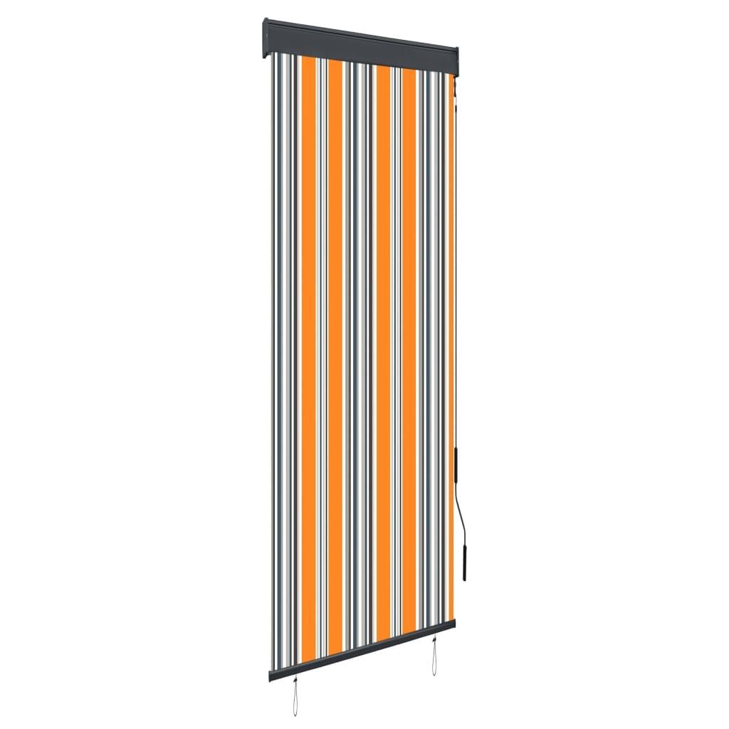 Udendørs rullegardin 60x250 cm gul og blå