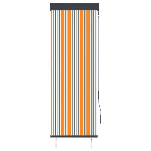 Udendørs rullegardin 60x250 cm gul og blå