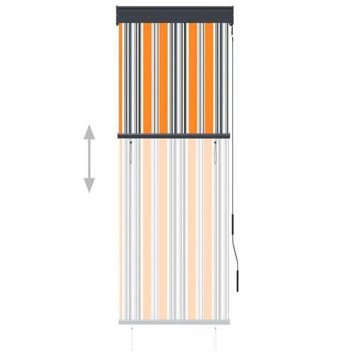 Udendørs rullegardin 60x250 cm gul og blå