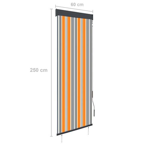 Udendørs rullegardin 60x250 cm gul og blå